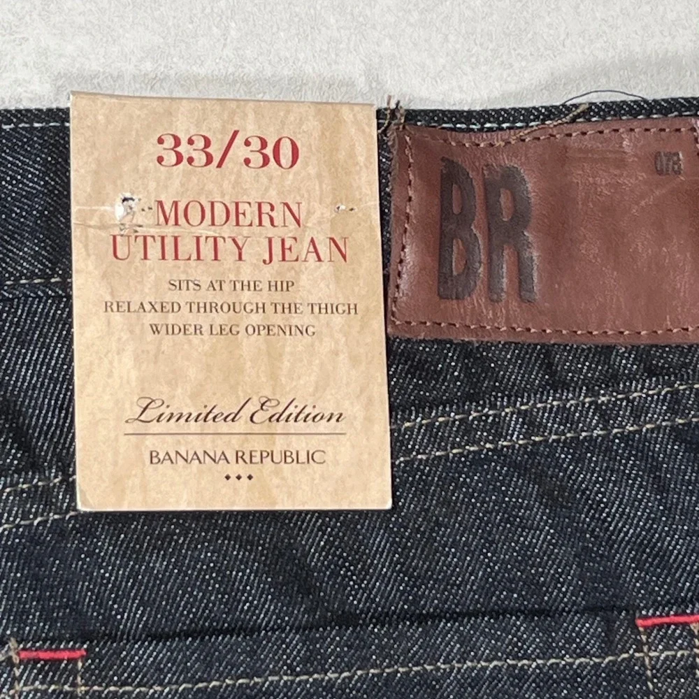 New Banana Republic Modern Utility Jeans Men 33x30 Limited Edition Deadstock NWT